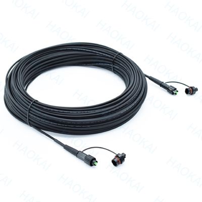 IP68 FTTX Solution Patch Cord FTTA Εξωτερικό καλώδιο ινώδους ινών Αδιάβροχο SC APC LC συνδετήρα