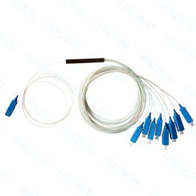 FTTH 1x4 1x8 Fiber PLC Splitter Μίνι Σιδηροσωλήνες Με Συνδετήρα SC APC