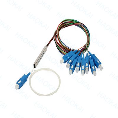 FTTH 1x4 1x8 Fiber PLC Splitter Μίνι Σιδηροσωλήνες Με Συνδετήρα SC APC