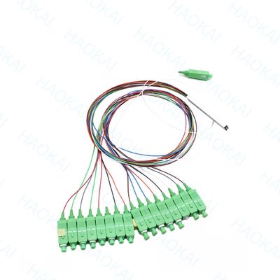 LC APC 1x16 Συνδετήρας Fiber PLC Splitter Μίνι Χάλυβα Tube Fiber Optics Splitter