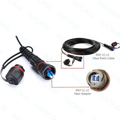 Προσυνδετήρας FTTX Solution SC APC FTTA Υφασμάτινο οπτικό καλώδιο 5.0mm G657A2 LSZH 5M Μαύρο
