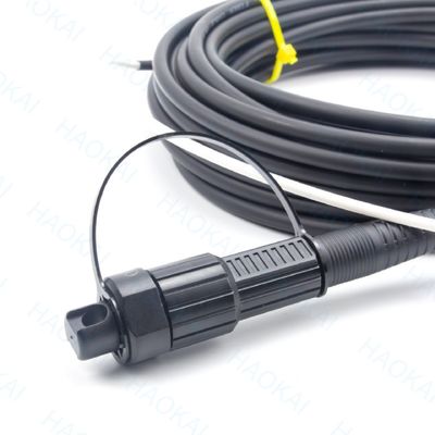 Προσυνδετήρας FTTX Solution SC APC FTTA Υφασμάτινο οπτικό καλώδιο 5.0mm G657A2 LSZH 5M Μαύρο