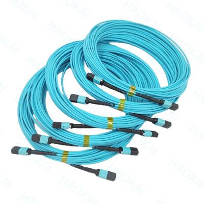 Μονό λειτουργία Breakout Sc Fiber Optic Patch Cord 12 πυρήνες Duplex OS2