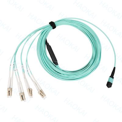 Μονό λειτουργία Breakout Sc Fiber Optic Patch Cord 12 πυρήνες Duplex OS2