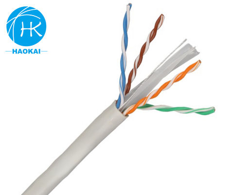 Σκληρό γυμνό χαλκό εσωτερικό καλώδιο LAN UTP CAT6 Προσαρμοσμένο 4pair 23awg 0,57mm 250MHz