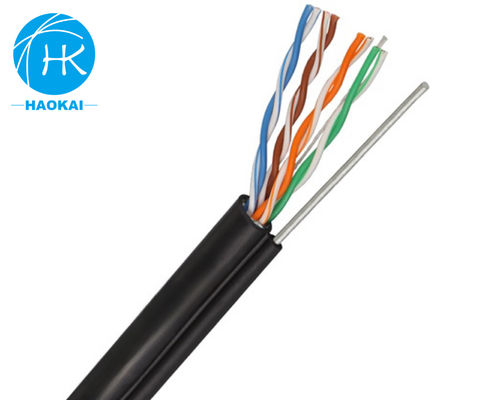 UTP CAT5E Εξωτερικό καλώδιο LAN στερεή μόνωση HDPE με αγγελιοφόρο
