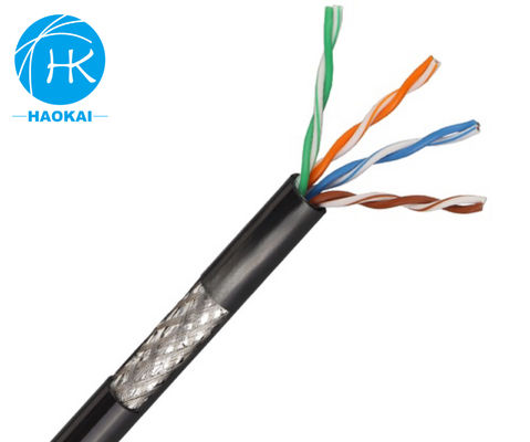 UTP CAT5E Εξωτερικό καλώδιο LAN στερεή μόνωση HDPE με αγγελιοφόρο