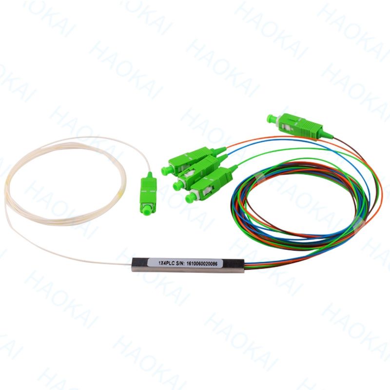 1x2 SC APC Fiber Optic PLC Splitter FTTH Μίνι Σιδηρουργικό σωλήνα χωρίς σύνδεσμο