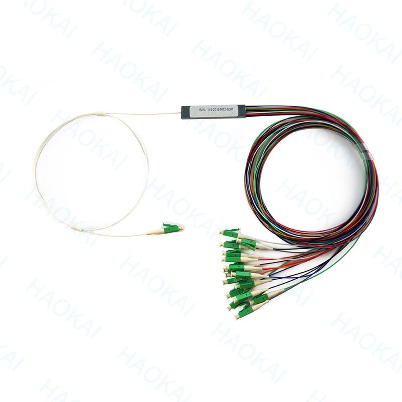LC APC 1x16 Συνδετήρας Fiber PLC Splitter Μίνι Χάλυβα Tube Fiber Optics Splitter